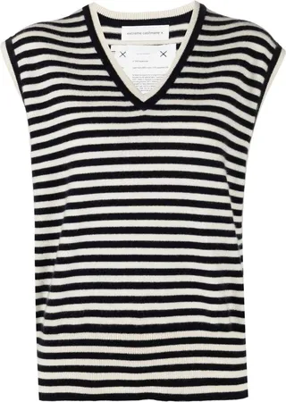 Blue N°243 Spencer Striped Cashmere Top