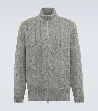 Cable-knit cashmere sweater