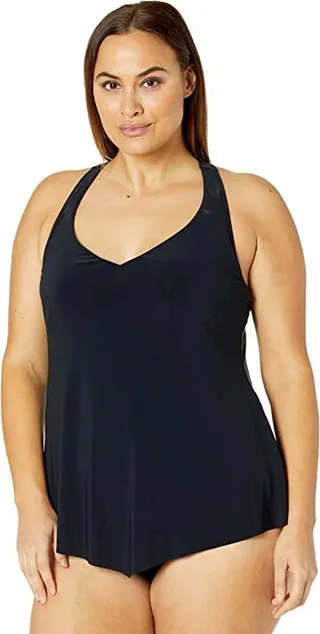 Magicsuit Plus Size Solid Taylor Tankini (Black) Women's Swimwear