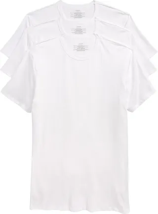 Men's 3-Pack Stretch Cotton Crewneck T-Shirts