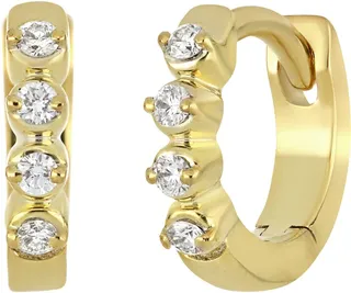 Liora Diamond Huggie Hoop Earrings