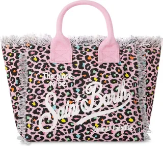 Leopard Print Cotton Canvas Bag