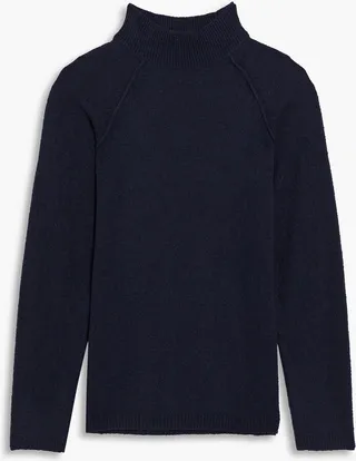 Bouclé-knit merino wool-blend sweater