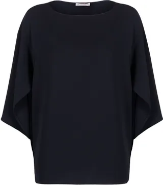 Boat Neck Long-Sleeved Blouse