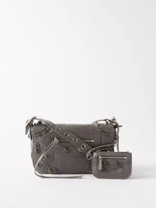 Le Cagole Studded Leather Cross-body Bag