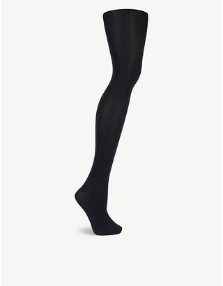 Womens 3009 Black Seidenglatt Woven Tights