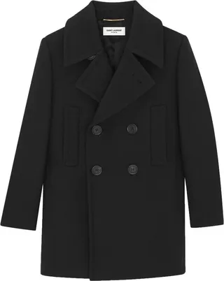 Saint Laurent Double-Breasted Peacoat