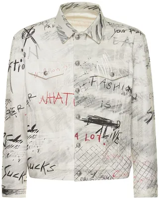Oversize logo print denim jacket