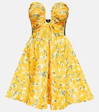 Floral taffeta minidress