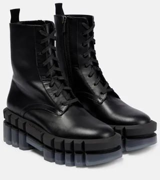 Gotty leather lace-up boots