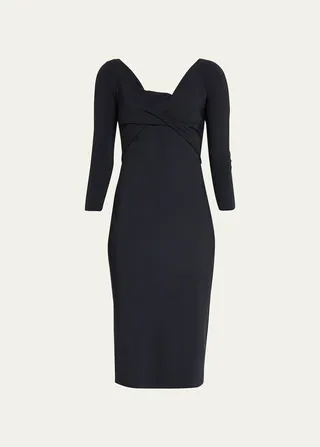 Pengh Twisted Bodycon Midi Dress