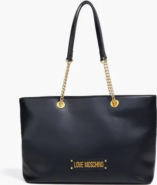 Faux leather tote