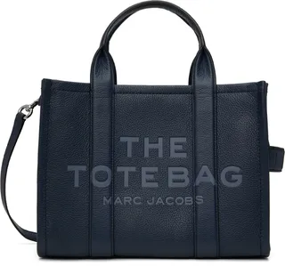 Marc Jacobs Navy 'The Leather Medium' Tote