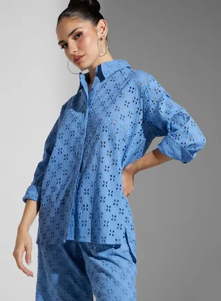 Embroidered Button Down Shirt
