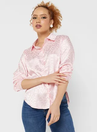 Satin Button Down Shirt