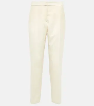 Cropped wool pants