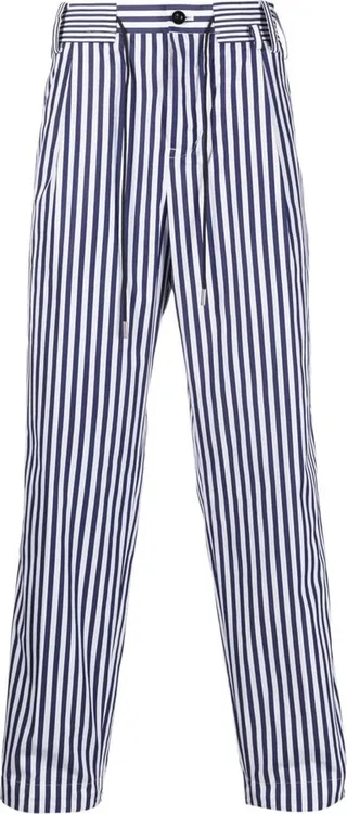 Striped Straight-Leg Trousers