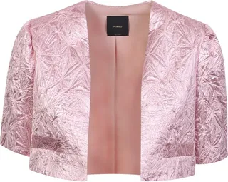 Pinko Metallic Effect Cropped Jacket