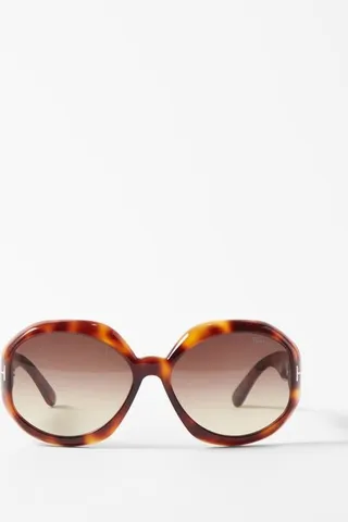 Georgia 02 Tortoiseshell-acetate Round Sunglasses
