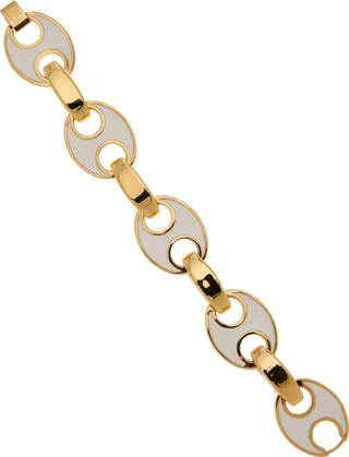 Women's Enameled Eight Gold-Tone Bracelet
