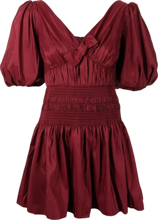 Puff Sleeves Short Dress