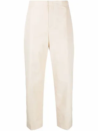 Cropped Slim-Cut Trousers