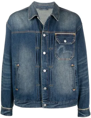 Logo-Embroidered Denim Jacket