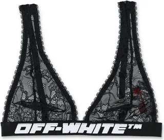 Off-White Logo Waistband Lace Bra
