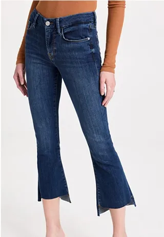 Le Crop Mini Boot Denim in Orlena