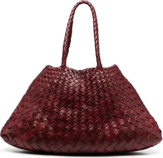 Woven Leather Tote Bag