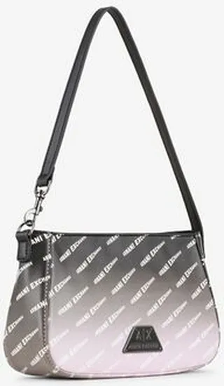 All over logo print shoulder bag