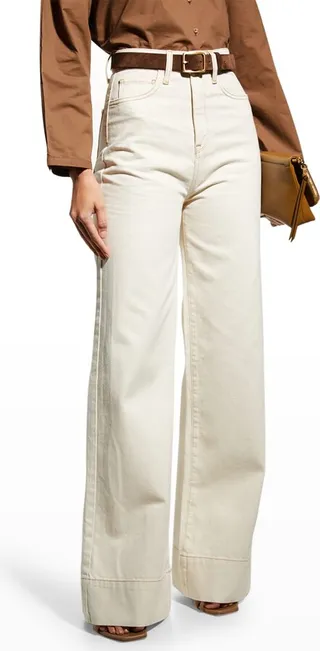 Ms Onassis High-Rise Wide-Leg Jeans