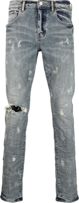 Distressed Effect Slim-Fit Jeans