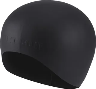 Nike Women's Solid Long Hair Silicone Training Cap in Black