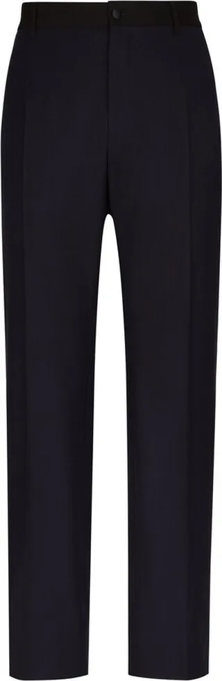 Pressed-Crease Straight Trousers
