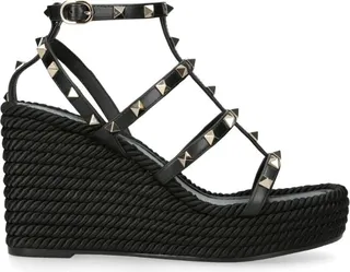 Valentino Garavani Rockstud Wedge Sandals 95