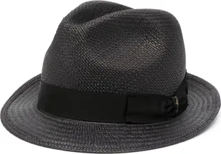 Ribbon-Band Interwoven Straw Hat