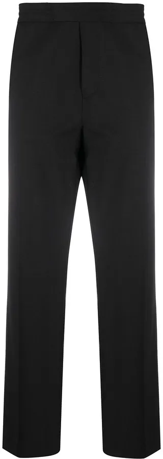 Elasticated Waistband Straight-Leg Trousers