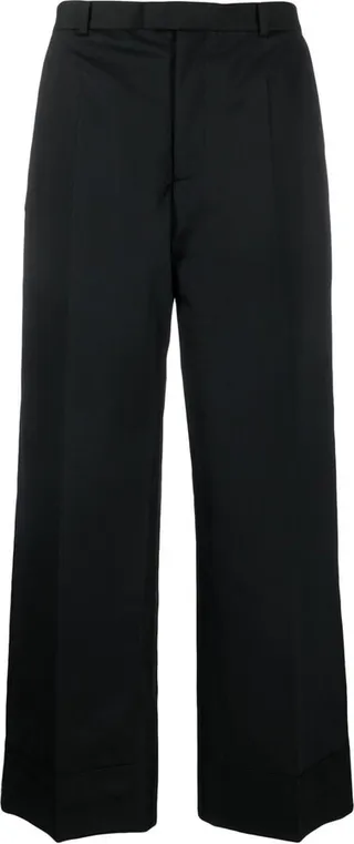 Wide-Leg Ankle-Length Trousers