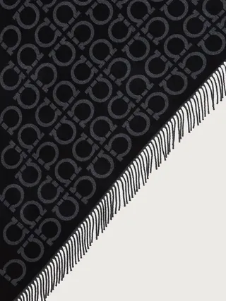 Ferragamo Women Gancini triangle scarf Black
