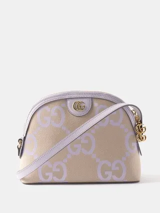 Ophidia Small Jumbo Gg-canvas Shoulder Bag