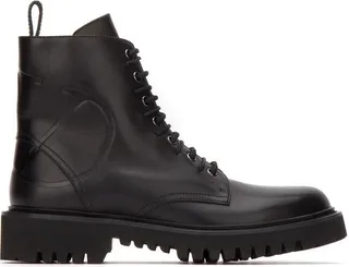Valentino VLogo Lace-Up Combat Boots