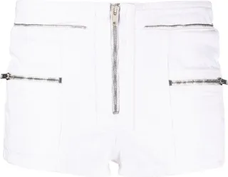 Zip-Detail Cotton Shorts