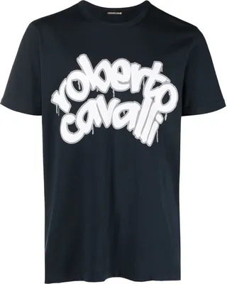 graffiti-logo print T-shirt