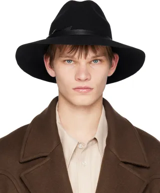 Golden Goose Black Golden Felted Fedora