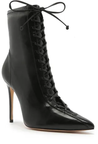 Tennie Pointed Toe Lace-Up Boot