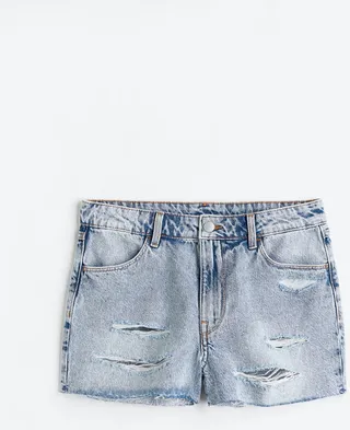 Cotton Denim Shorts