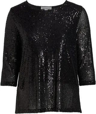 Matte Crepe Sequin Knit Tunic