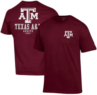 Men's Champion Maroon Texas A & M Aggies Stack 2-Hit T-shirt