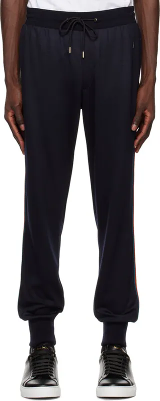 Paul Smith Navy Signature Stripe Sweatpants